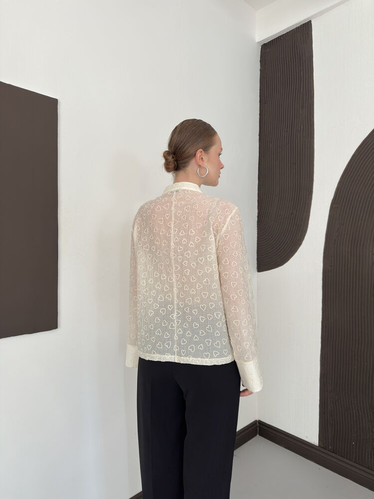 Broderie Mandarin Blouse