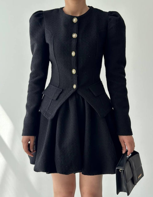 Tweed Bubble Skirt Set
