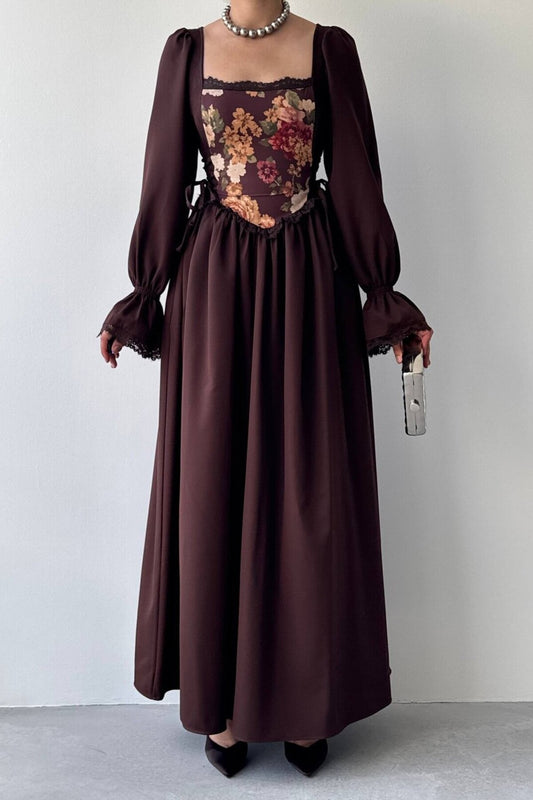 Tapestry Corset Maxi Dress