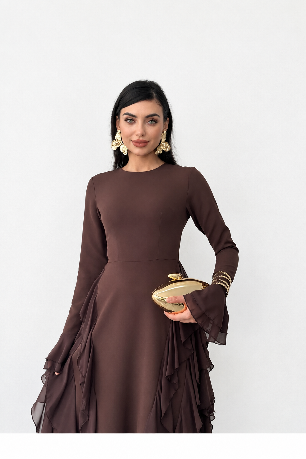 Cascade Ruffle Maxi Dress