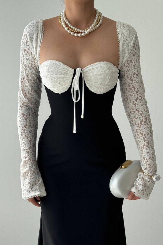 Lace Bustier Mermaid Dress