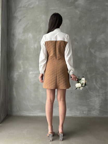 Poplin Panel Shift Dress