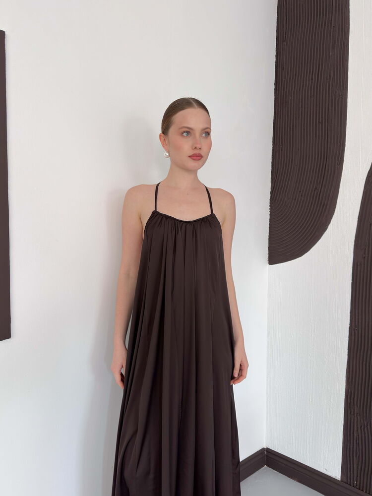 Lace-Trim Satin Slip Maxi Dress