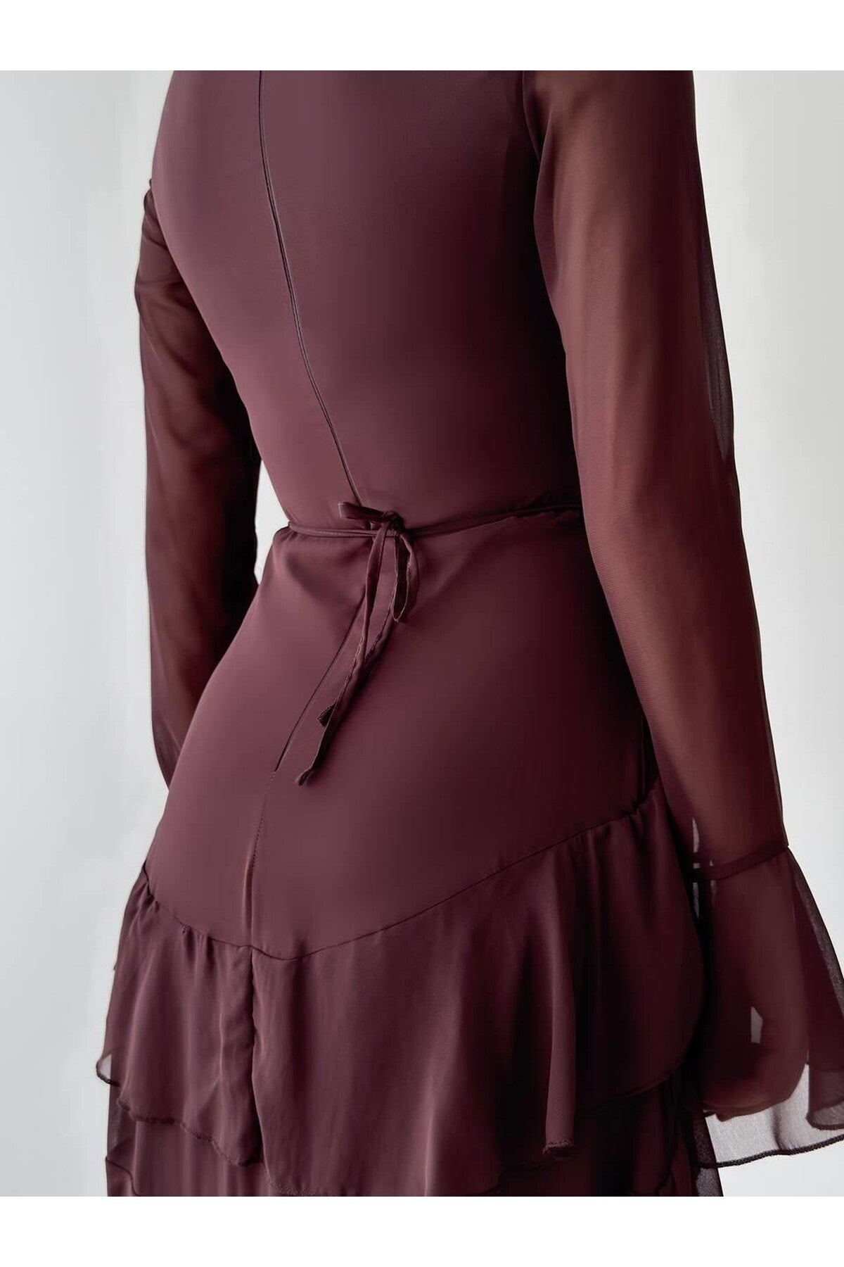 Tiered Chiffon Maxi Dress