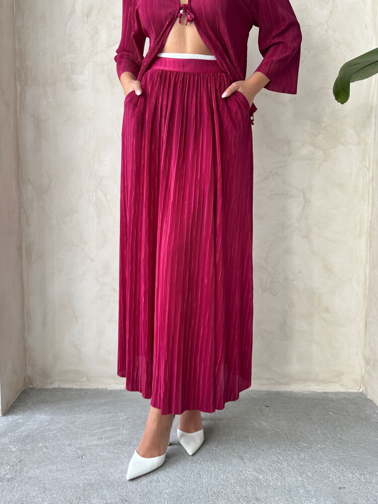 Pleated Maxi Skirt