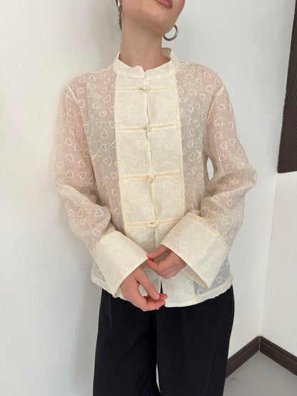 Broderie Mandarin Blouse