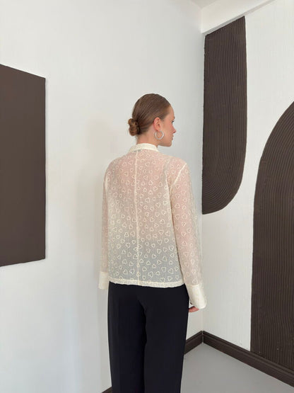 Broderie Mandarin Blouse