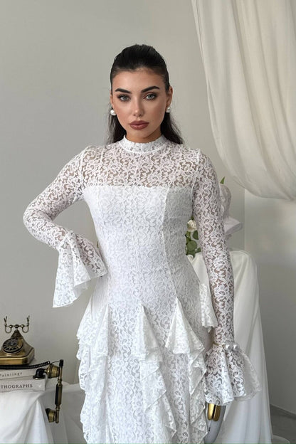 Cascade Lace Dress