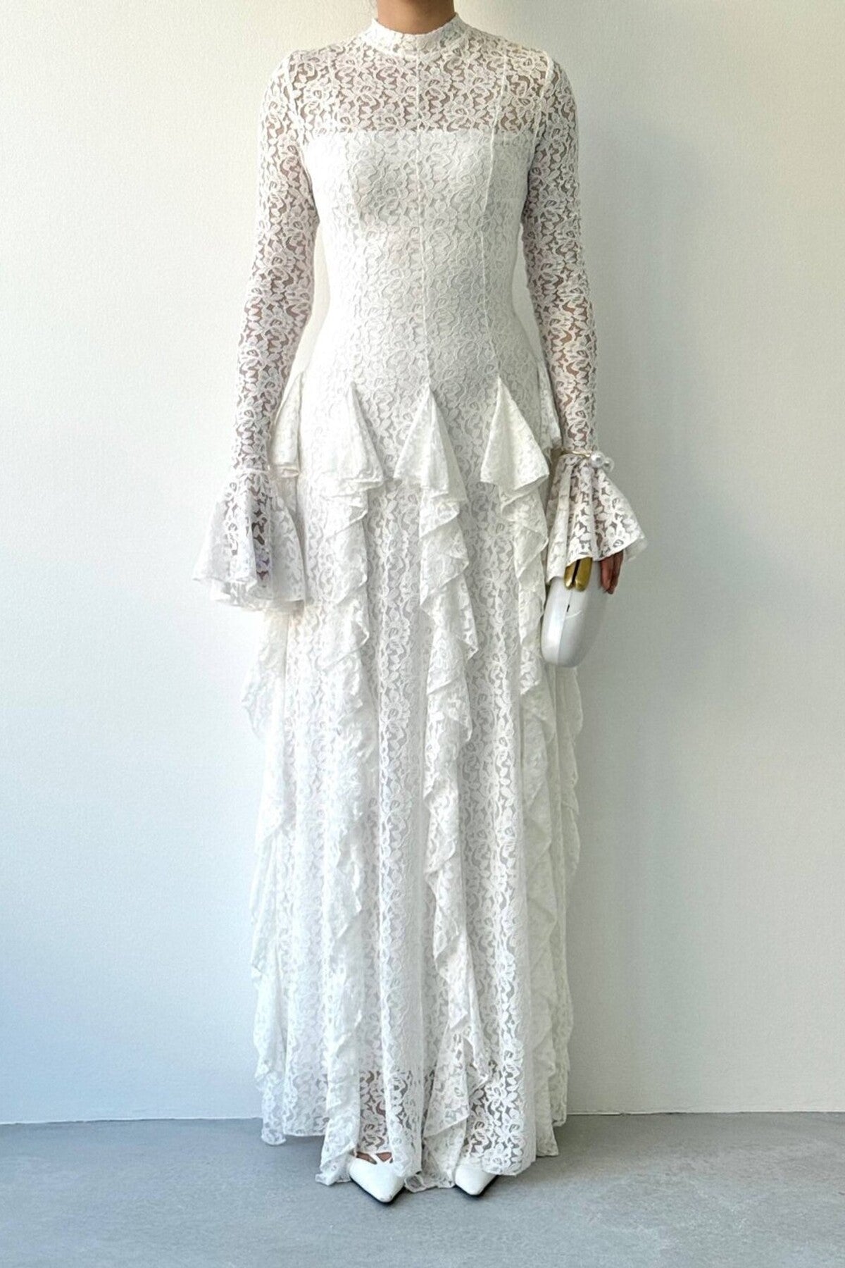 Cascade Lace Dress