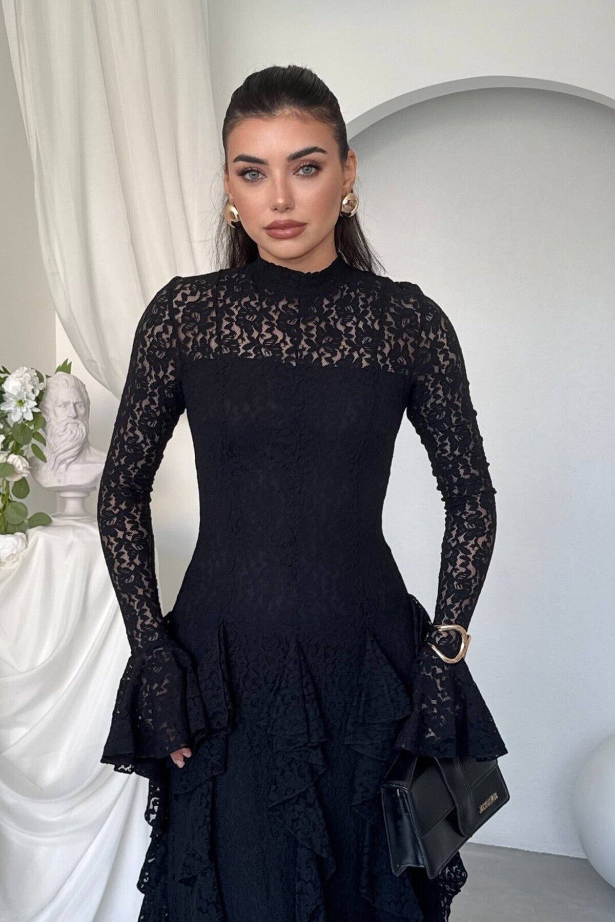 Cascade Lace Dress
