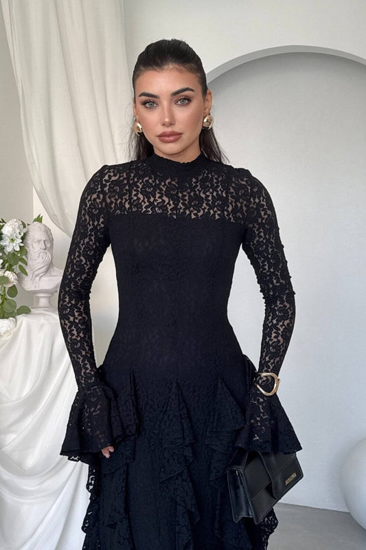 Cascade Lace Dress
