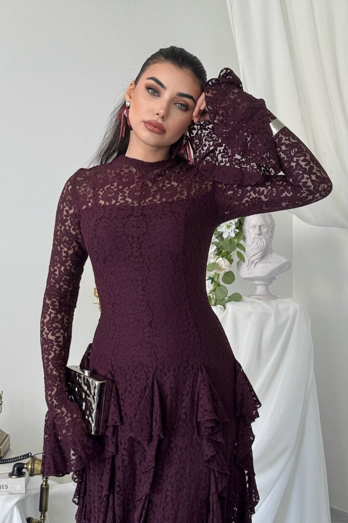Cascade Lace Dress
