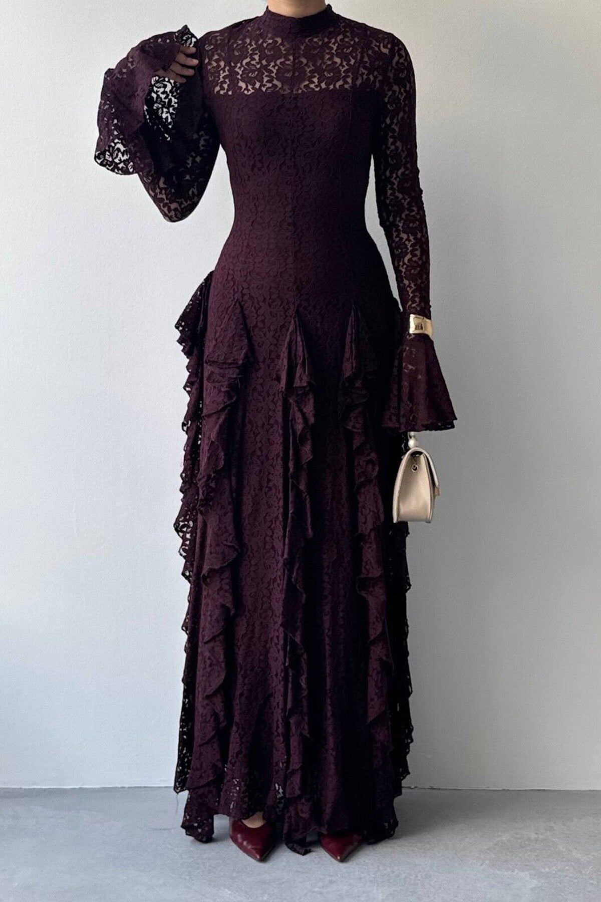 Cascade Lace Dress