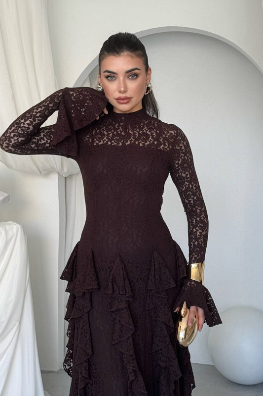 Cascade Lace Dress