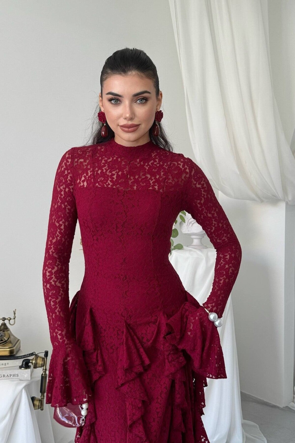 Cascade Lace Dress