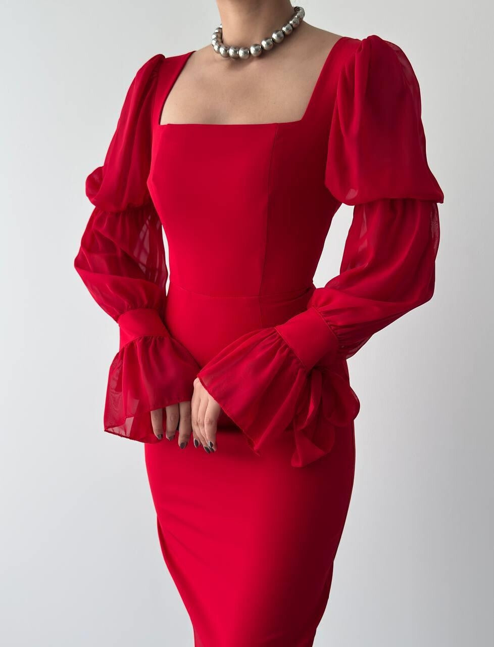 Chiffon Sleeve Dress