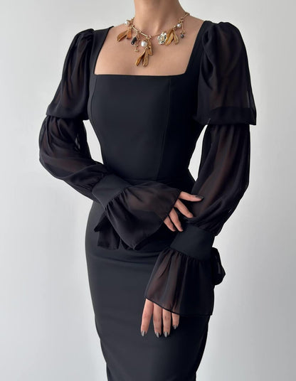 Chiffon Sleeve Dress