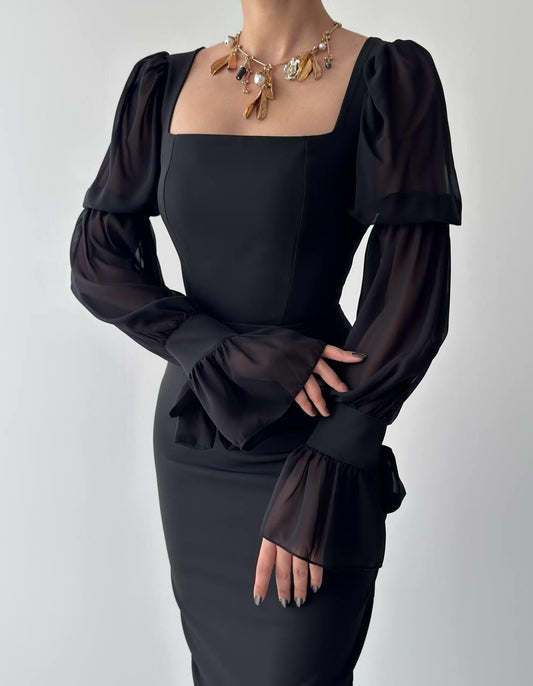 Chiffon Sleeve Dress