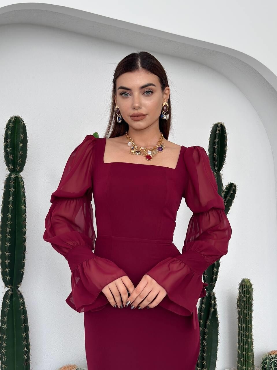 Chiffon Sleeve Dress