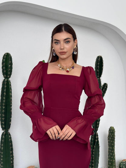 Chiffon Sleeve Dress