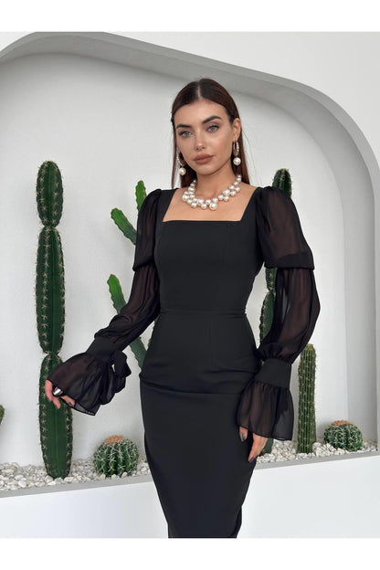 Chiffon Sleeve Dress