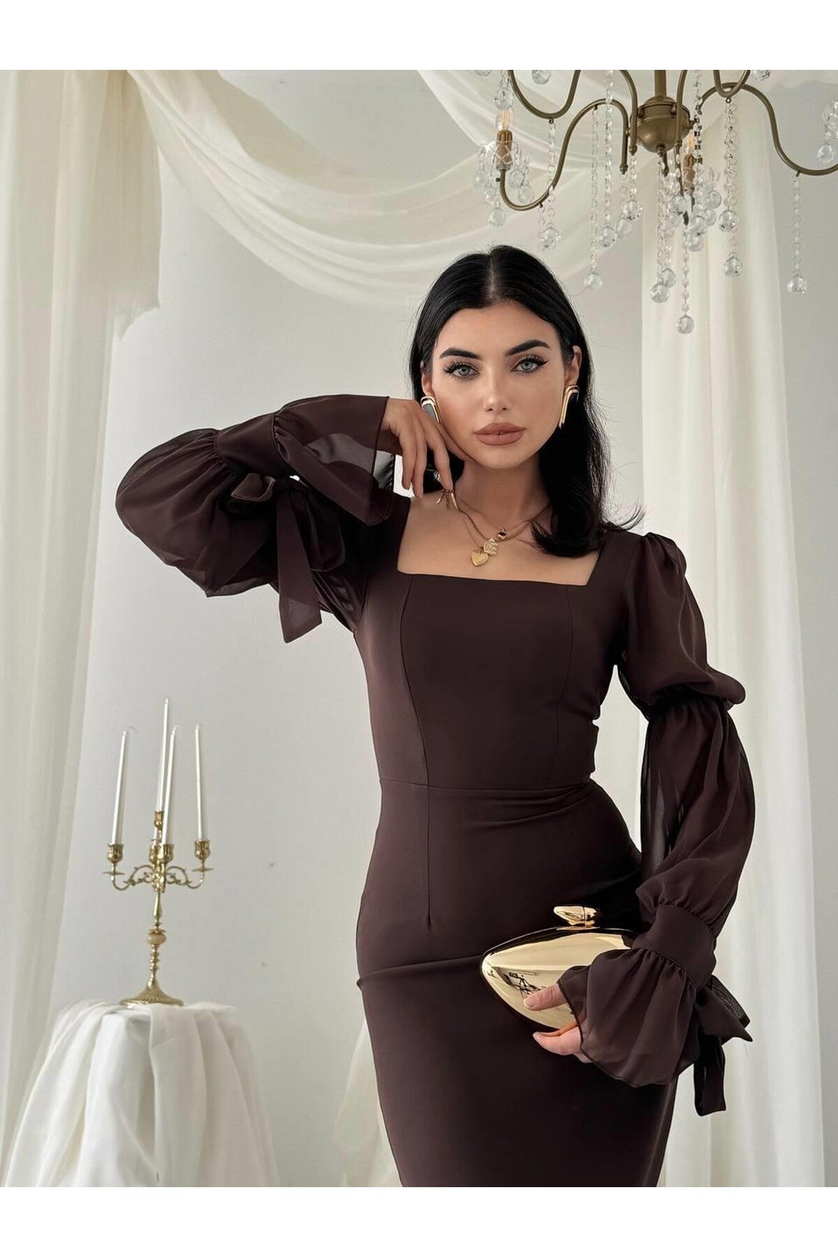 Chiffon Sleeve Dress