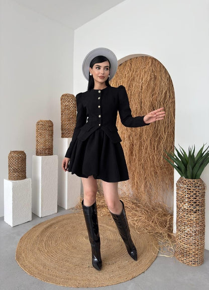 Tweed Bubble Skirt Set