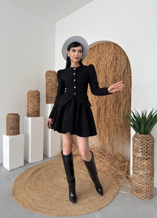 Tweed Bubble Skirt Set