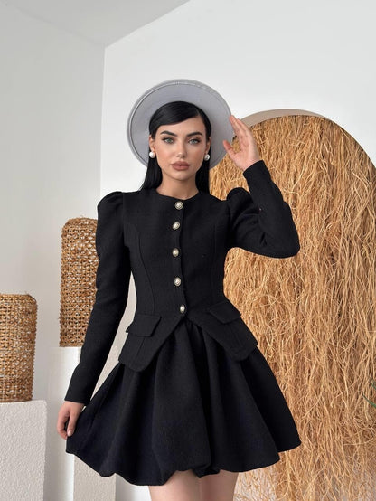 Tweed Bubble Skirt Set