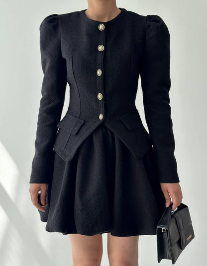 Tweed Bubble Skirt Set
