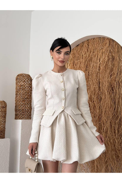 Tweed Bubble Skirt Set