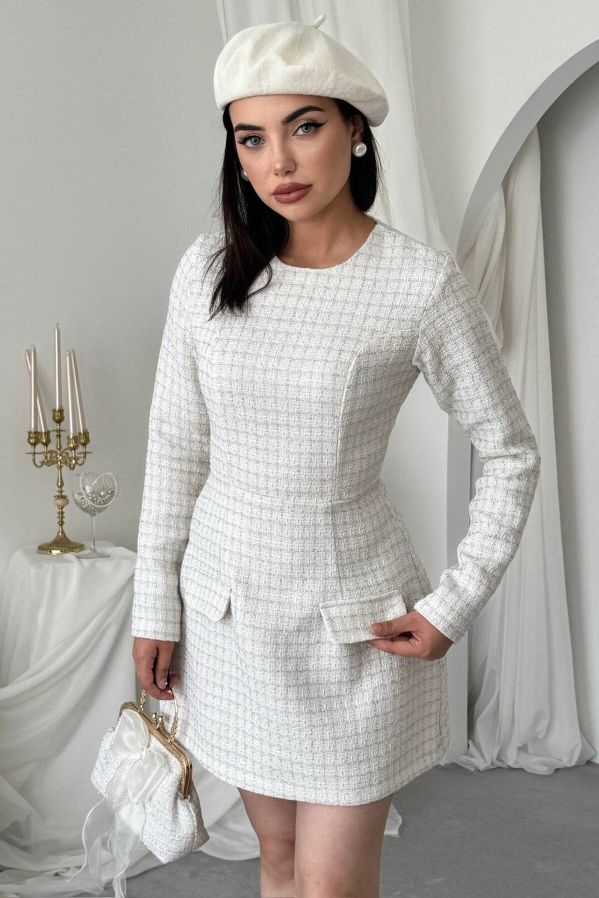 Classic Tweed Mini Dress