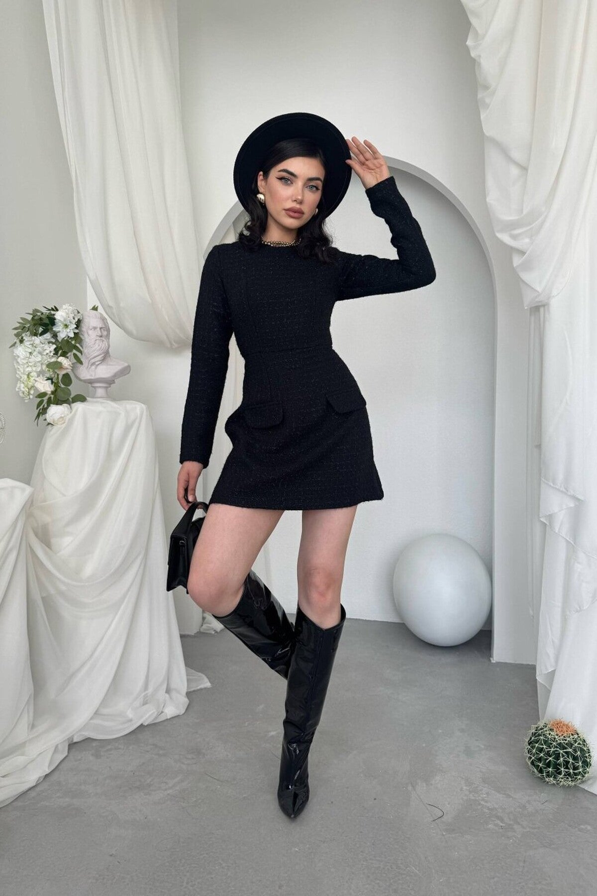 Classic Tweed Mini Dress