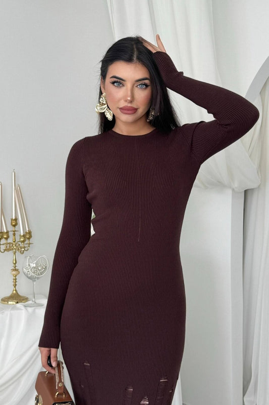 Ribbed Knit Maxi Dress