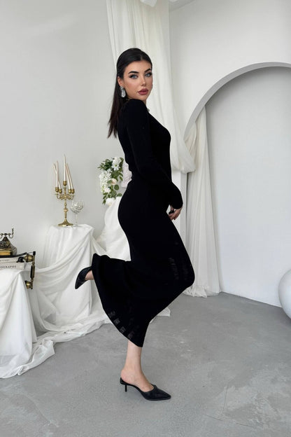 Ribbed Knit Maxi Dress
