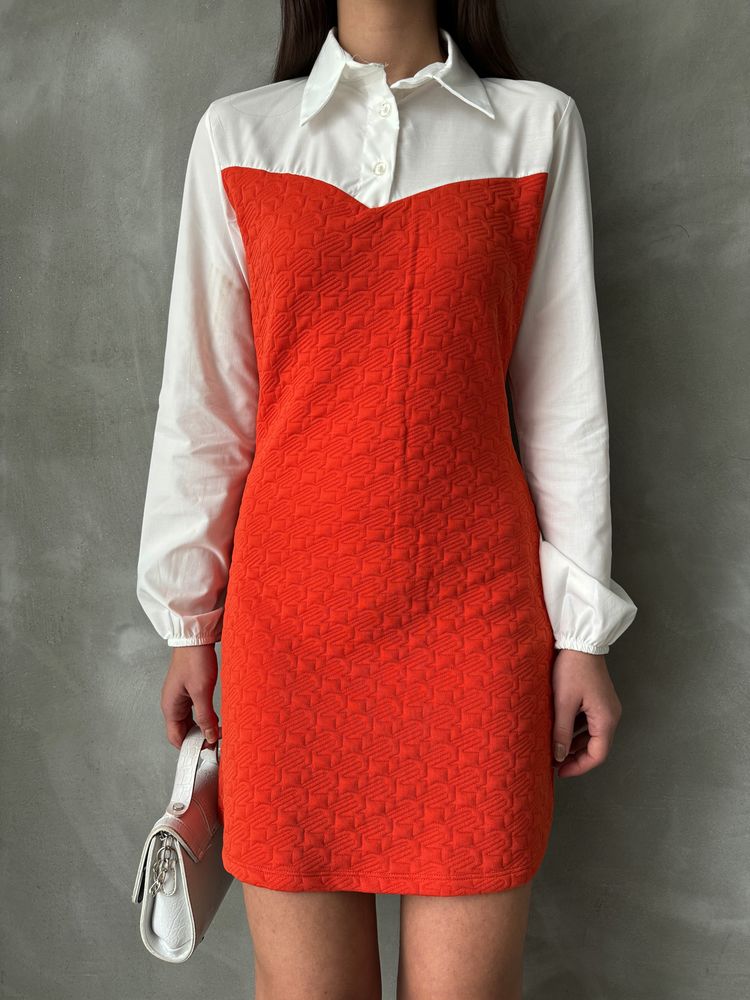 Poplin Panel Shift Dress