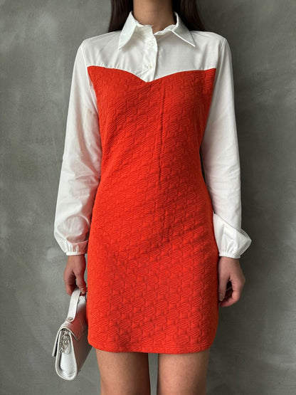 Poplin Panel Shift Dress