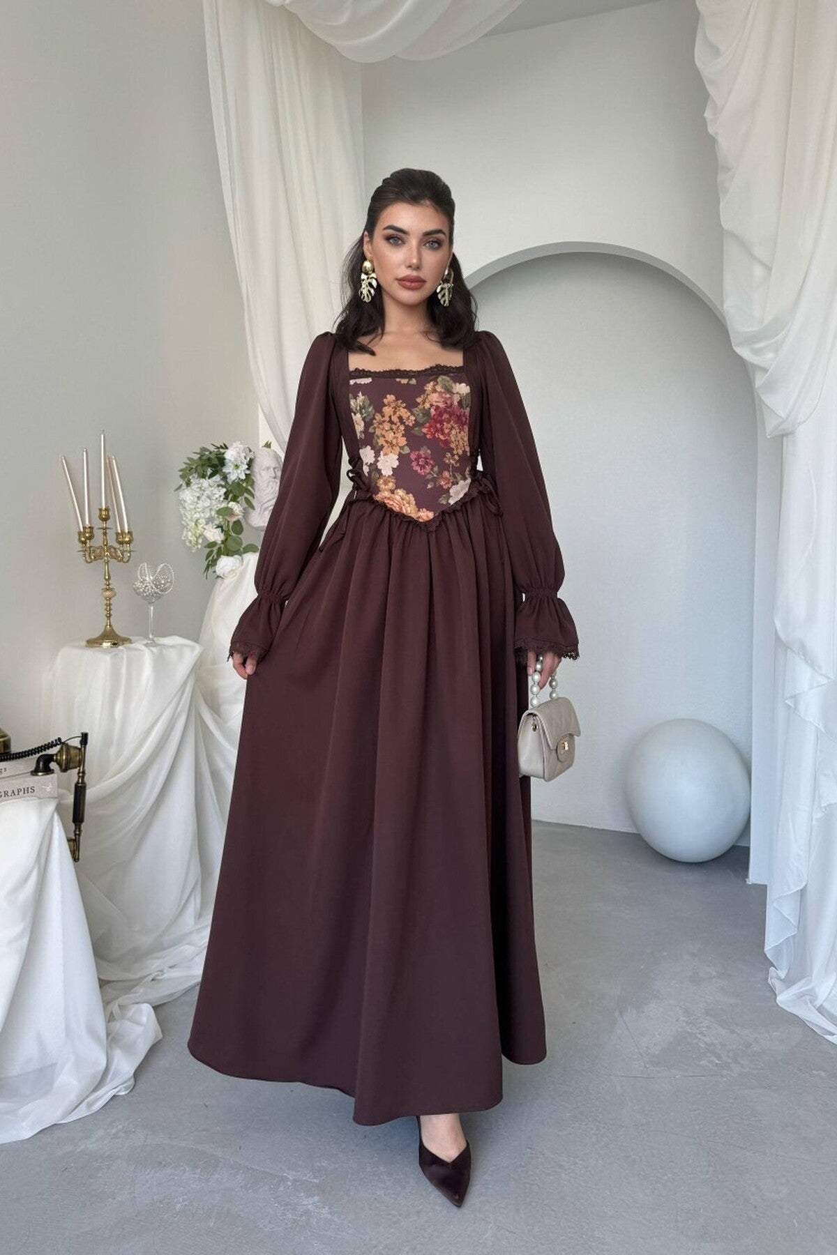 Tapestry Corset Maxi Dress