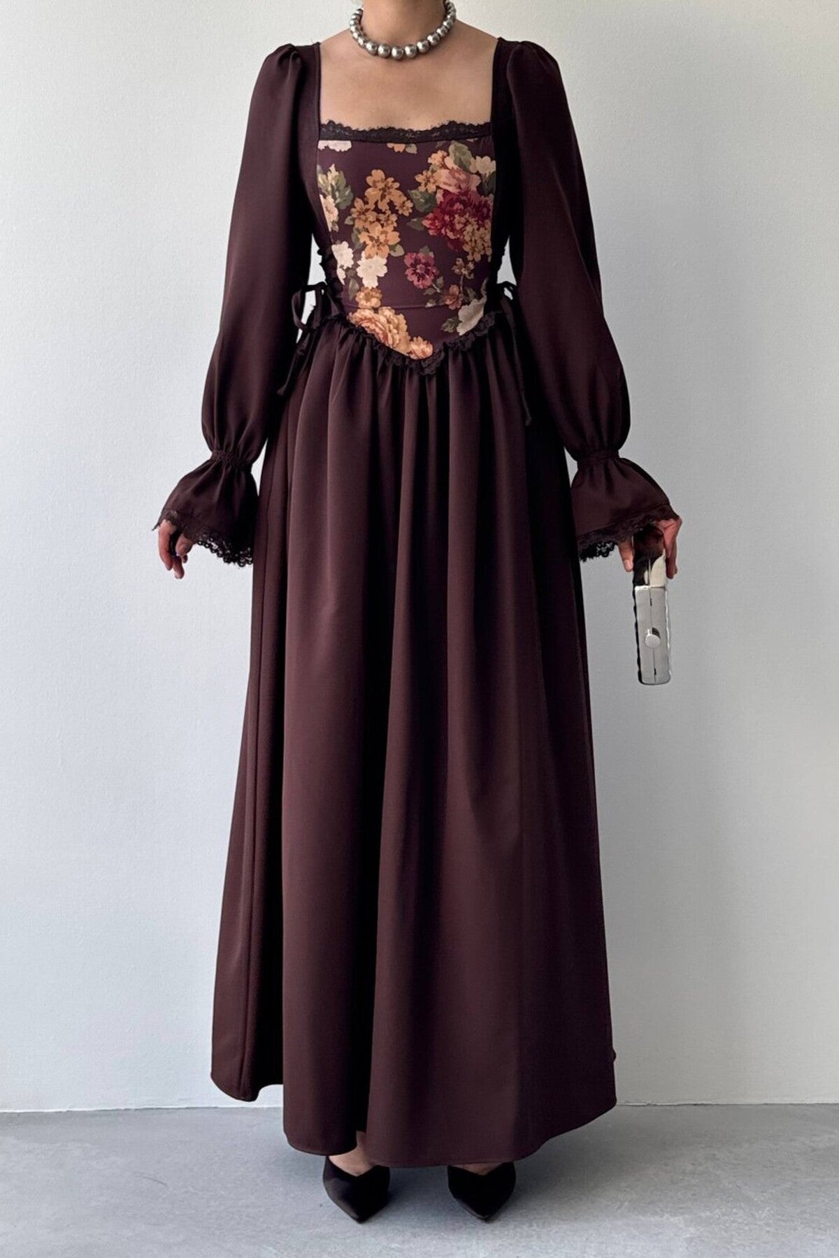 Tapestry Corset Maxi Dress