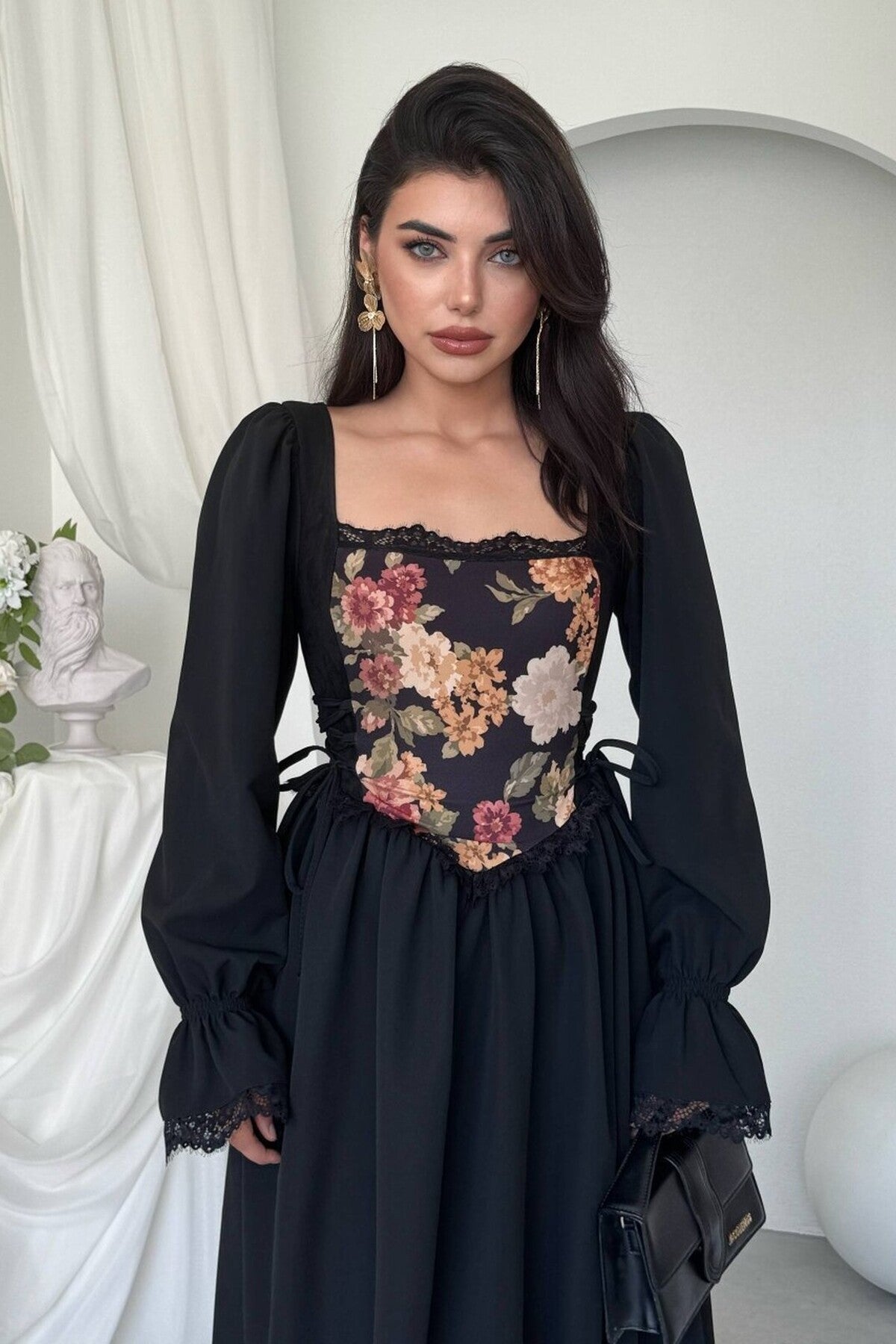 Tapestry Corset Maxi Dress