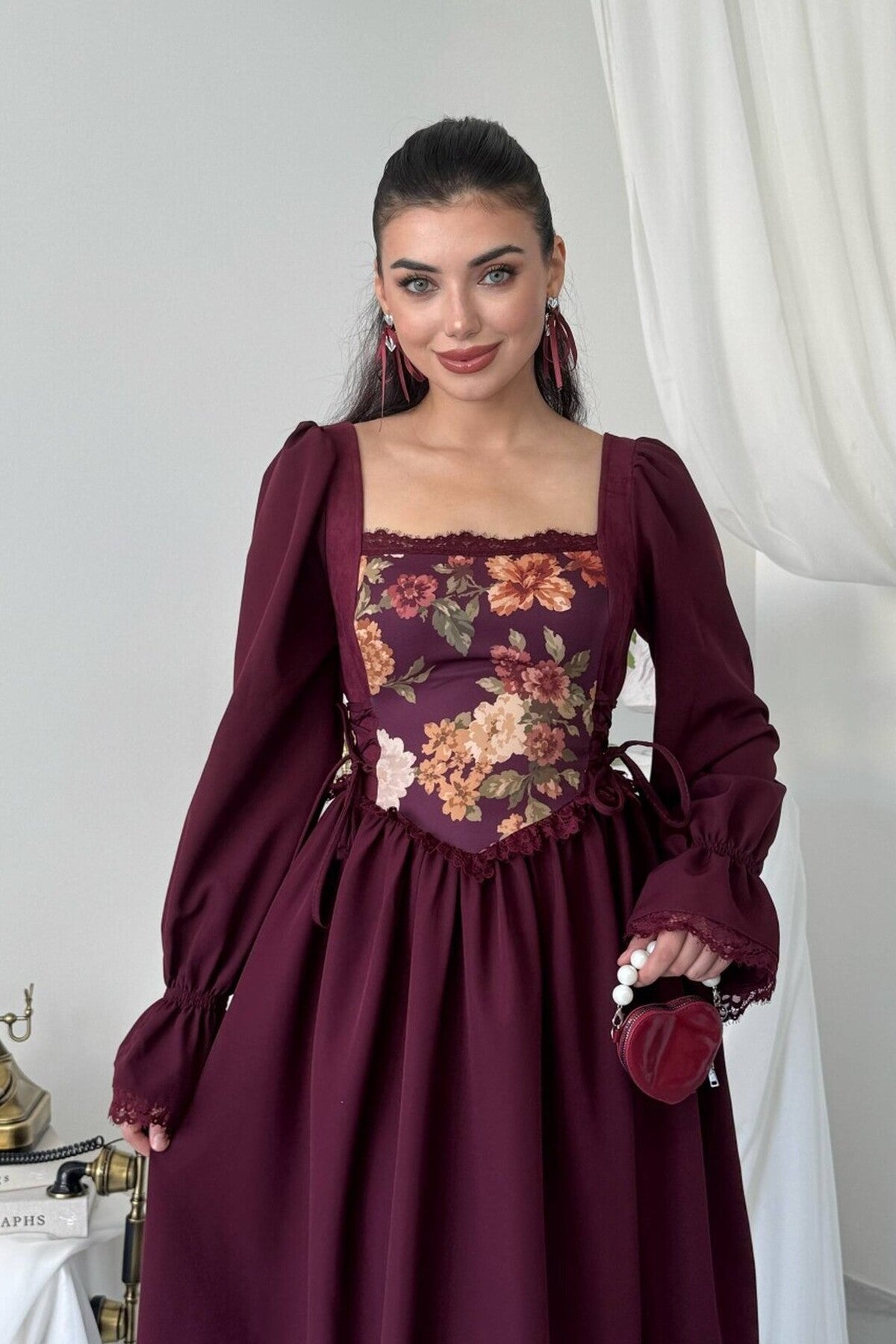 Tapestry Corset Maxi Dress