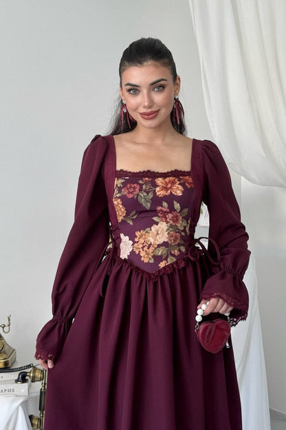 Tapestry Corset Maxi Dress