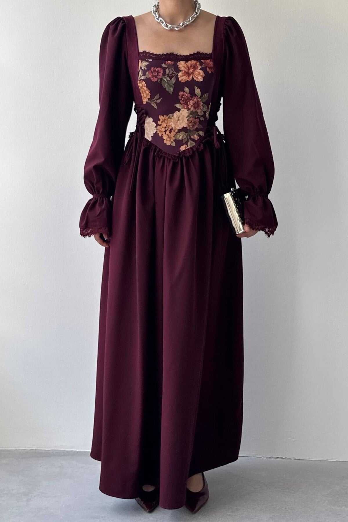 Tapestry Corset Maxi Dress
