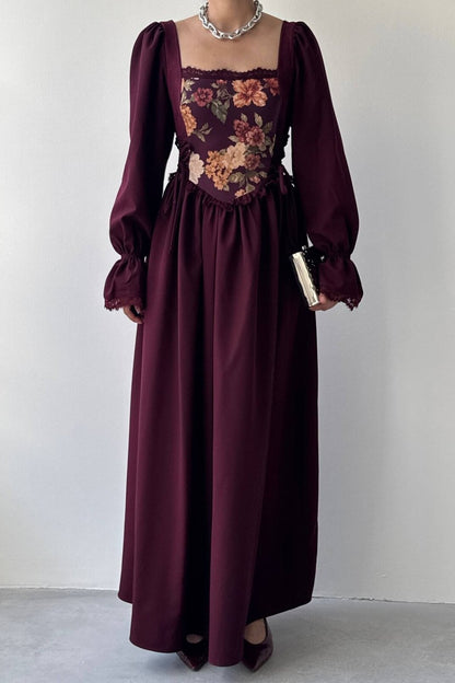 Tapestry Corset Maxi Dress