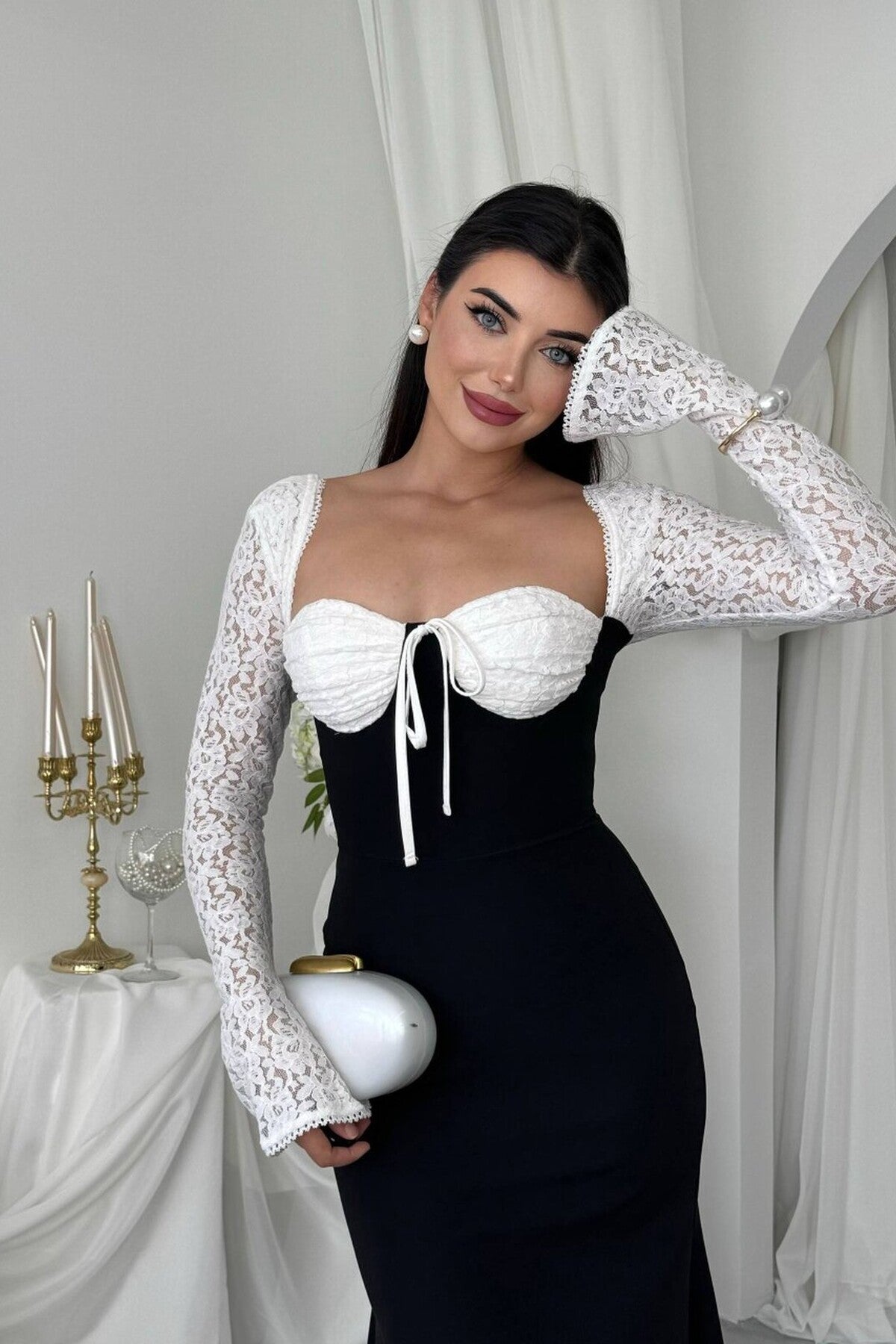 Lace Bustier Mermaid Dress