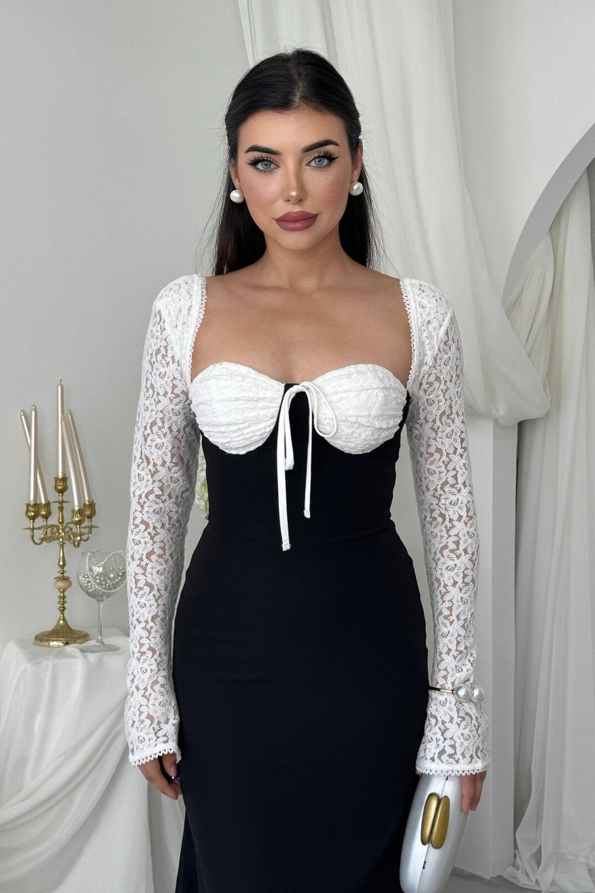 Lace Bustier Mermaid Dress