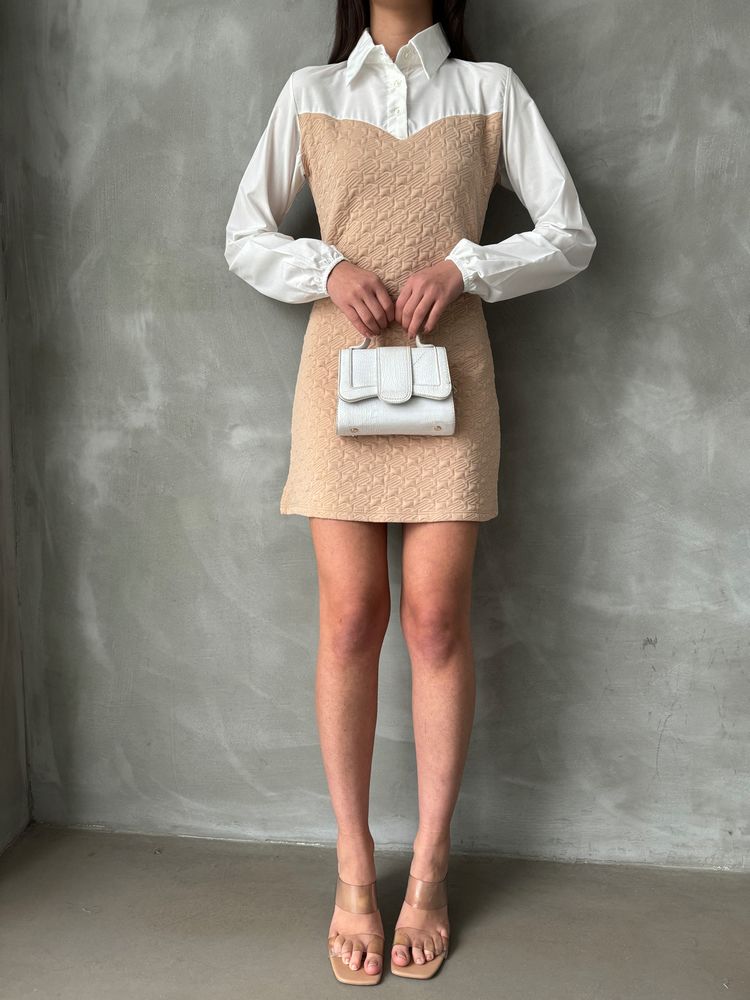 Poplin Panel Shift Dress