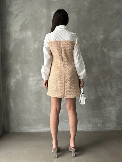 Poplin Panel Shift Dress