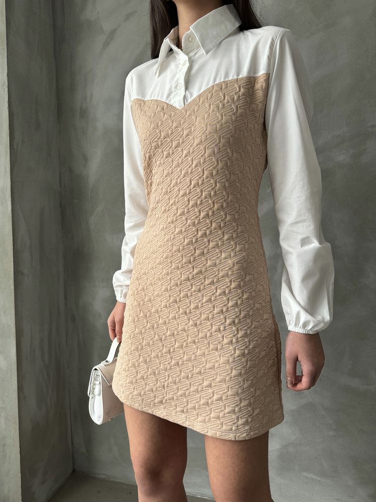 Poplin Panel Shift Dress