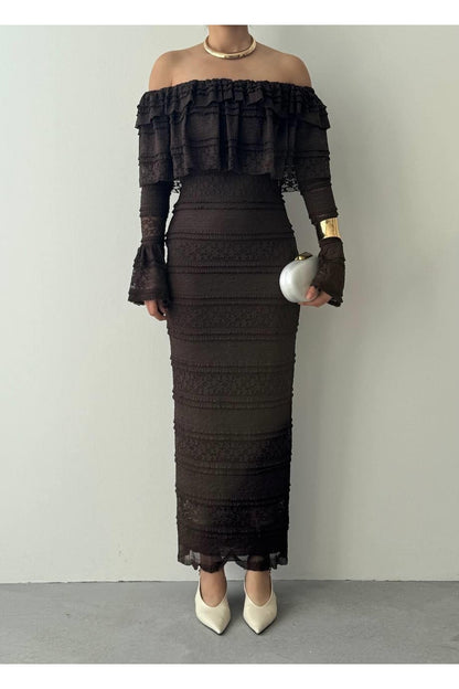 Enchanting Lace Ruffle Dress